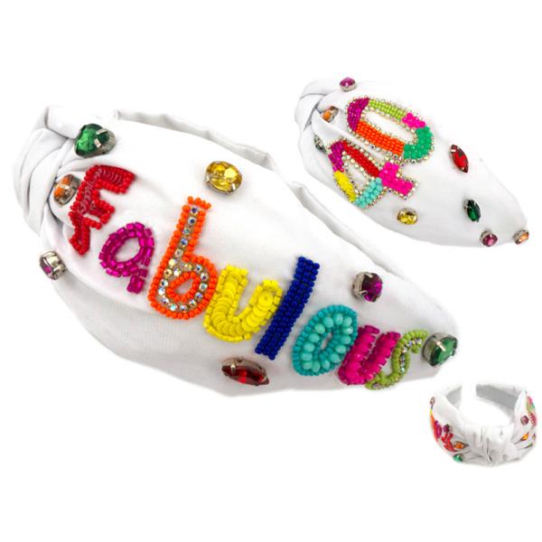 FABULOUS 40 SEED BEAD HEADBAND