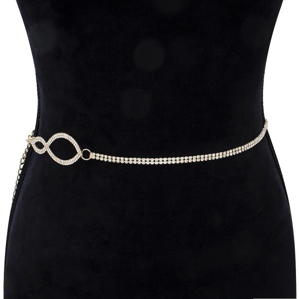 RHINESTONE SHAPE HOOK BELT