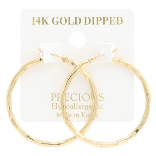 14K GOLD DIPPED HYPOALLERGENIC HOOP EARRING