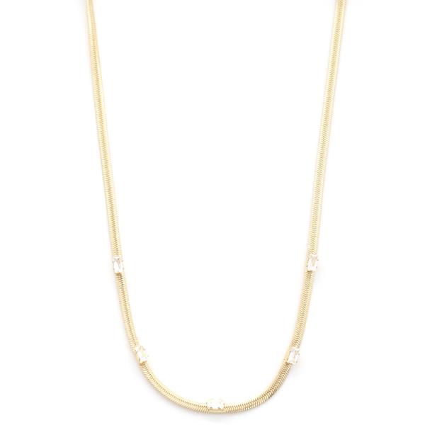 SODAJO CRYSTLA METAL NECKLACE