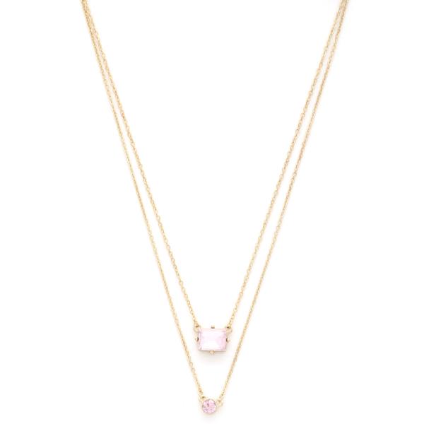 SODAJO CRYSTAL LAYERED NECKLACE