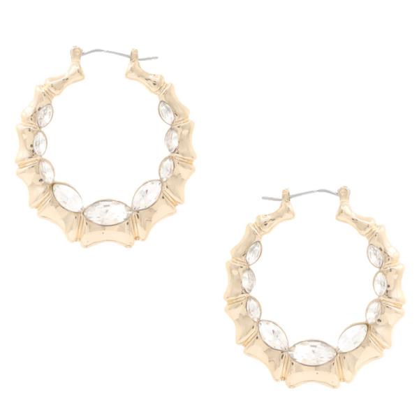 SODAJO CRYSTAL HOOP EARRING
