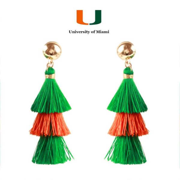 GAMEDAY POST TASSEL EARRINGS
