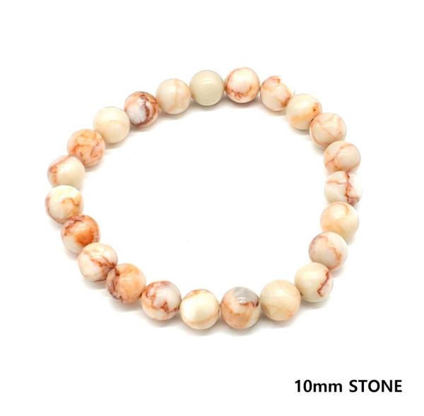 NATURAL STONE BEAD STRETCH BRACELET(10)