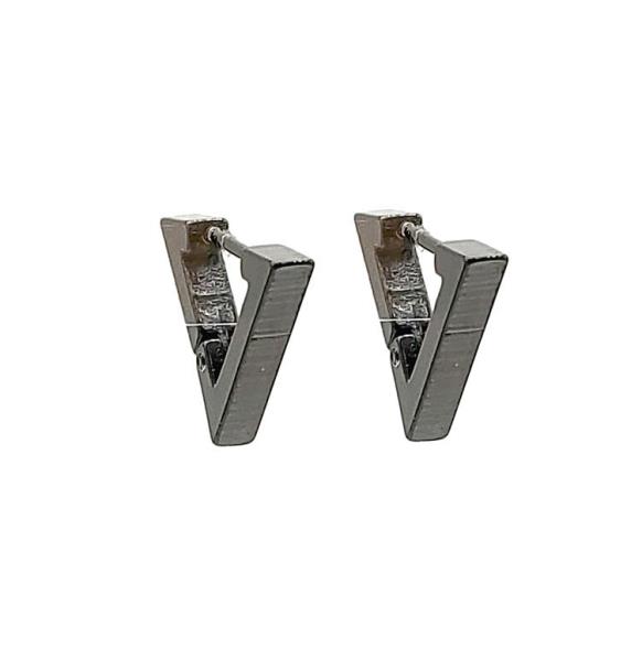 Stainless Steel Triangle Huggie Earrings