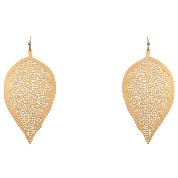 LEAF SHAPE METAL EARRING