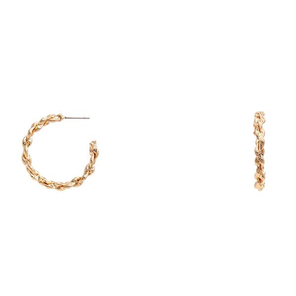 TWISTED OPEN HOOP EARRING
