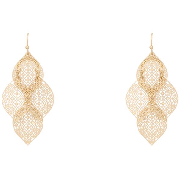 CUT OUT LEAF DANGLE EARRING
