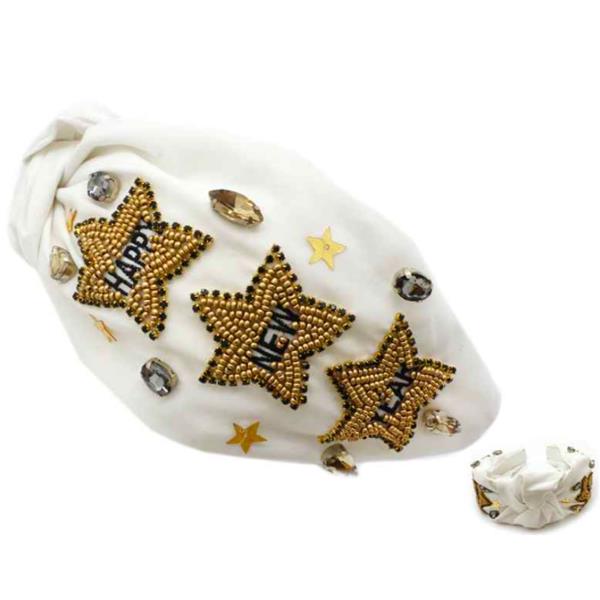 SEED BEAD HAPPY NEW YEAR HEADBAND