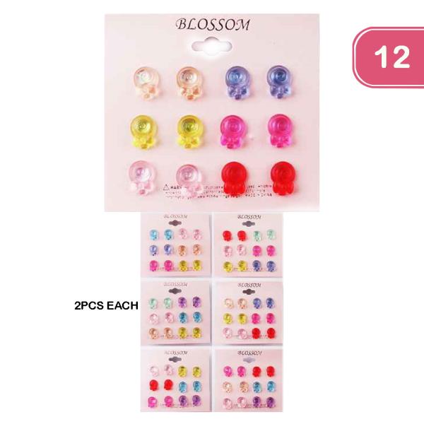 FASHION LOLIPOP STUD EARRING (12UNITS)
