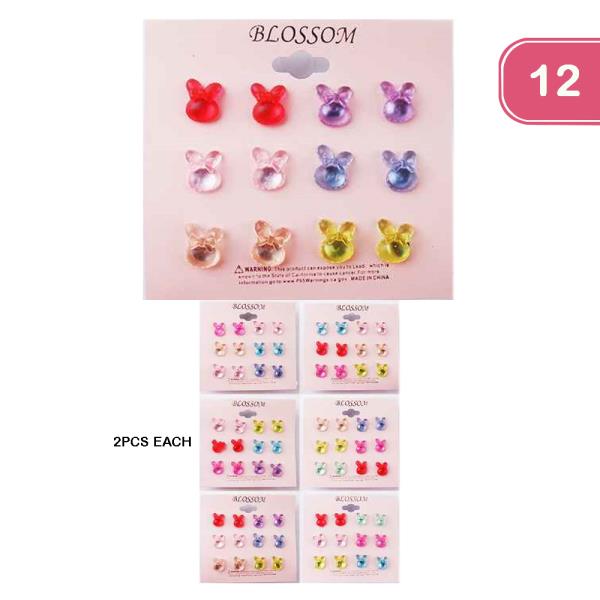 CUTE FASHION STUD EARRING (12UNITS)