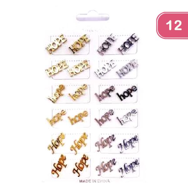 FASHION HOPE STUD EARRING (12UNITS)