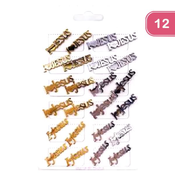 FASHION I LOVE JESUS STUD EARRING (12UNITS)