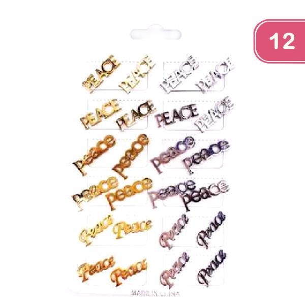 FASHION PEACE STUD EARRING (12UNITS)
