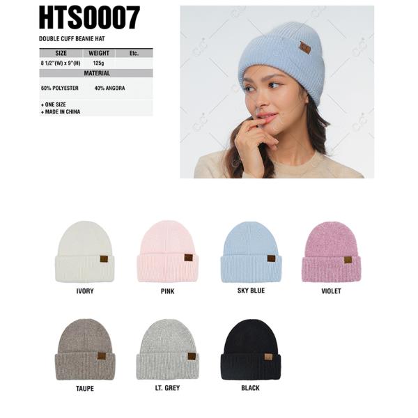 CC DOUBLE CUFF BEANIE HAT