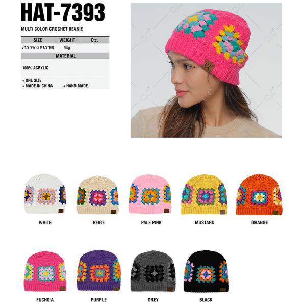 CC MULTI COLOR CROCHET BEANIE