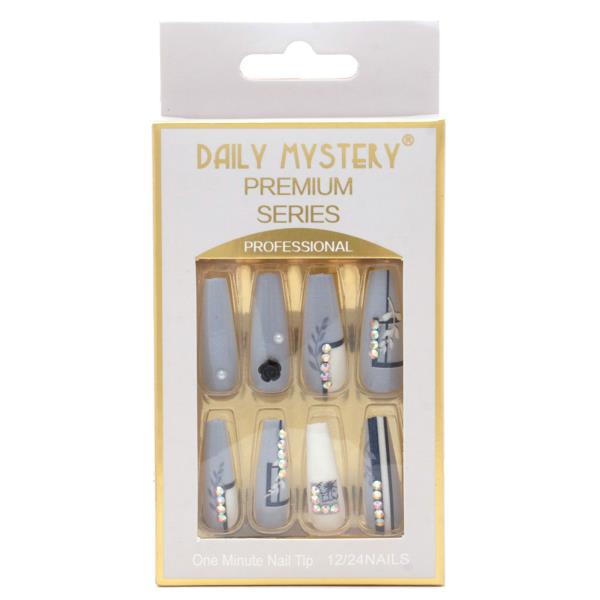 RHINESTONE PATTERN NAIL TIPS