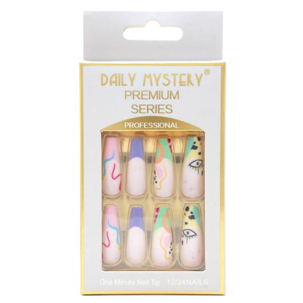 ABSTRACT PATTERN NAIL TIPS (12 UNITS)