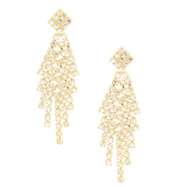RHINESTONE DANGLE EARRING