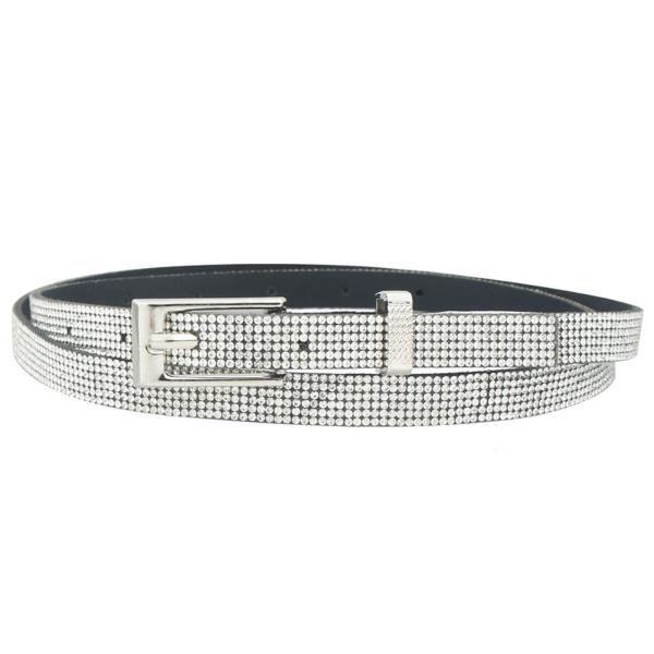 RECTANGLE BELT SKINNY RHINESTONE SKINNY BELT
