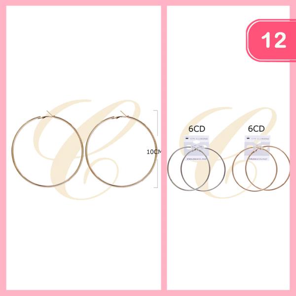 FASHION HOOP EARRING(12UNITS)