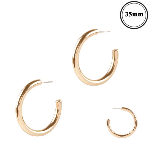 METAL HOLLOW HOOP EARRING