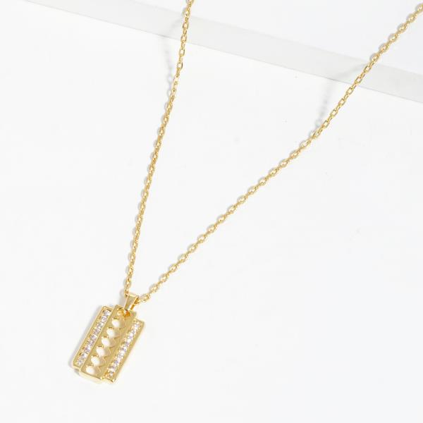 GOLD DIPPED PENDANT NECKLACE