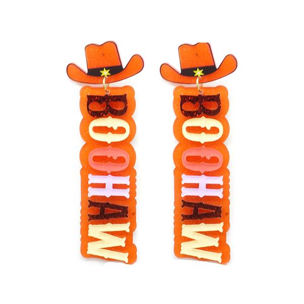 HALLOWEEN BOOHAW  DANGLE EARRING