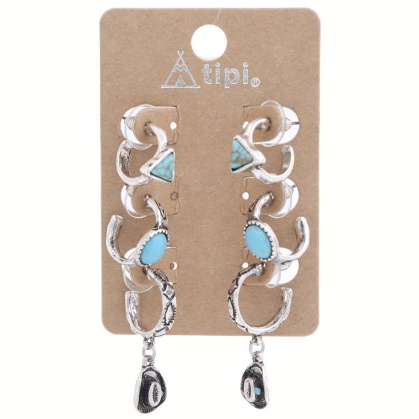 WESTERN ASSORTED HOOP EARRING