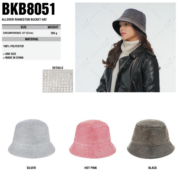 CC ALLOVER RHINESTONE BUCKET HAT