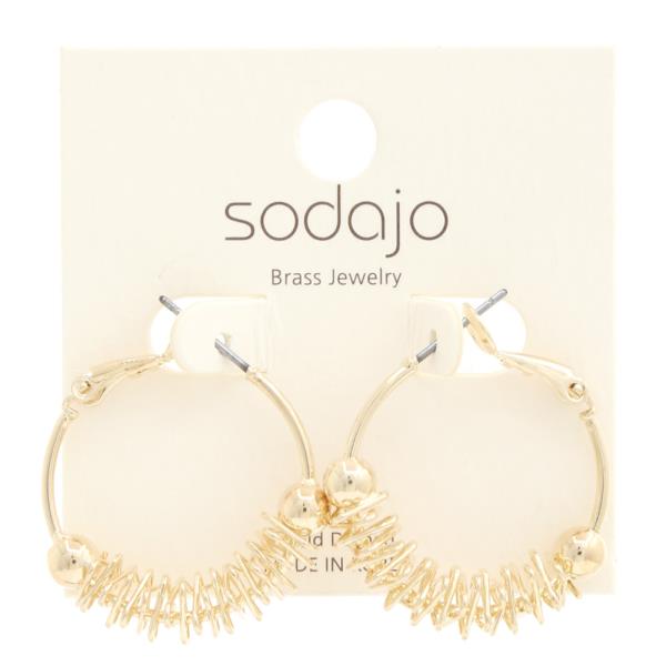 SODAJO METAL HOOP GOLD DIPPED EARRING