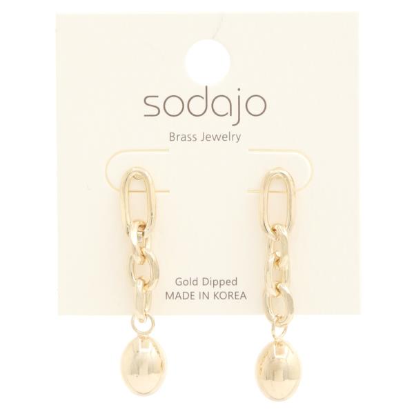 SODAJO METAL GOLD DIPPED EARRING