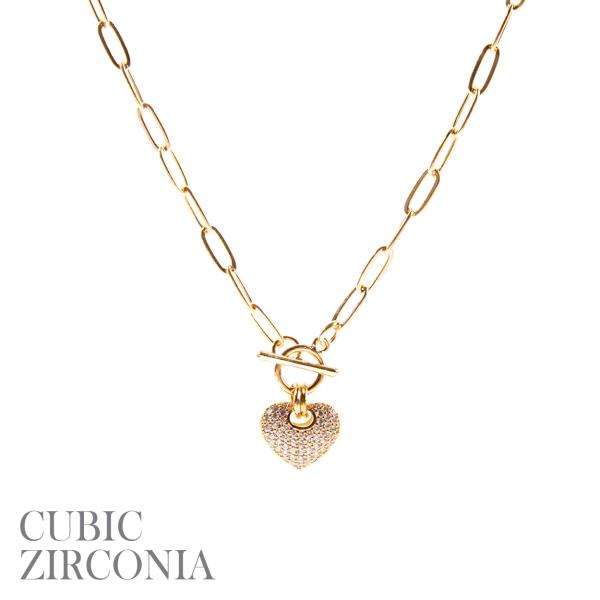 HEART CZ NECKLACE