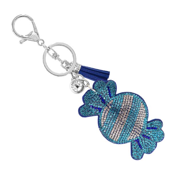 CHRISTMAS RHINESTONE CANDY KEY CHAIN
