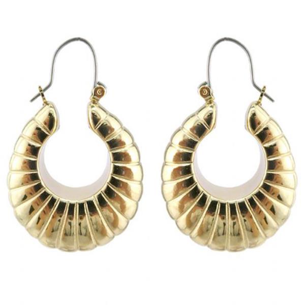 METAL CROISSANT HOOP EARRING