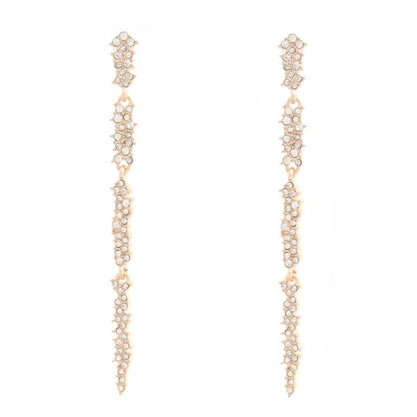 RHINESTONE PEARL DROP EARRING