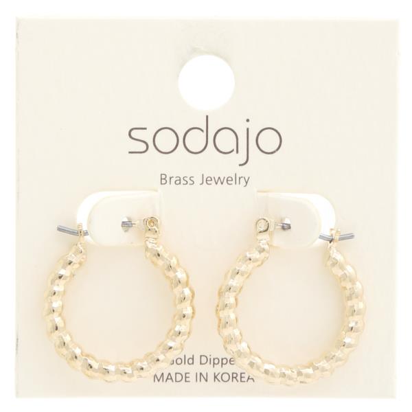 SODAJO BALL LINK GOLD DIPPED EARRING