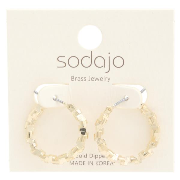 SODAJO GOLD DIPPED HOOP EARRING