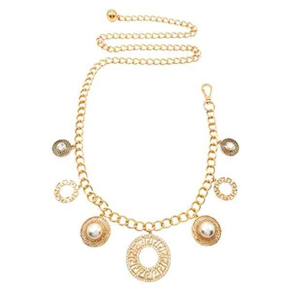 ROUND GREEK KEY CHARM BELT