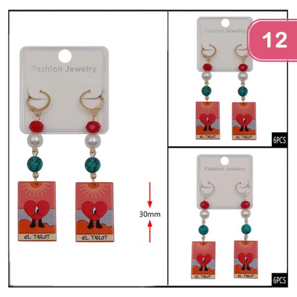 EL TAROT FASHION EARRING (12UNITS)