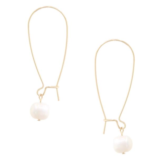 PEARL BEAD DANGLE EARRING