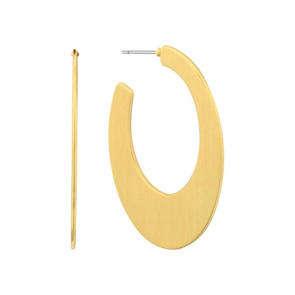 METAL OVAL 40MM HOOP EARRING