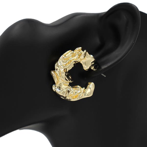 RUFFLE METAL EARRING