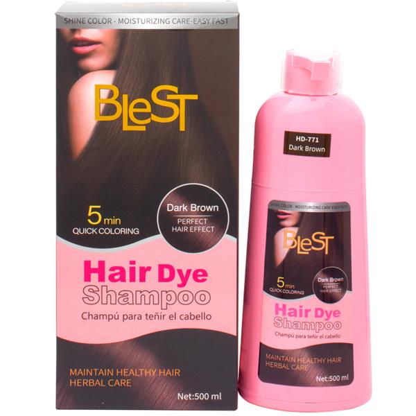 BLEST 5 MIN QUICK COLORING HAIR DYE SHAMPOO DARK BROWN