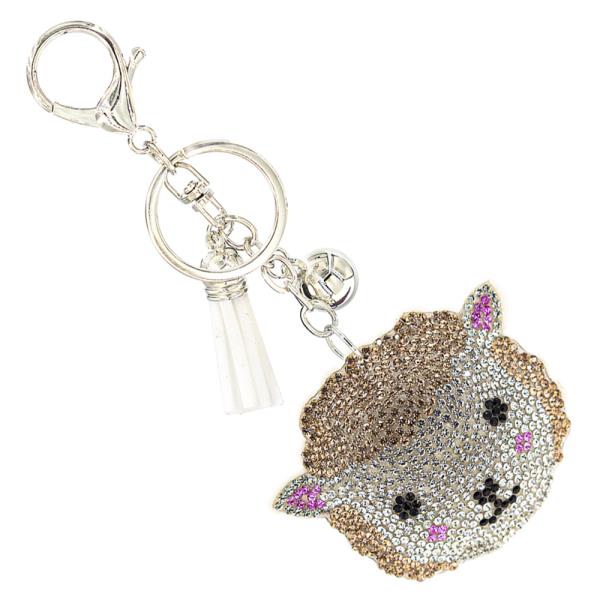 RHINESTONE SHEEP KEYCHAIN