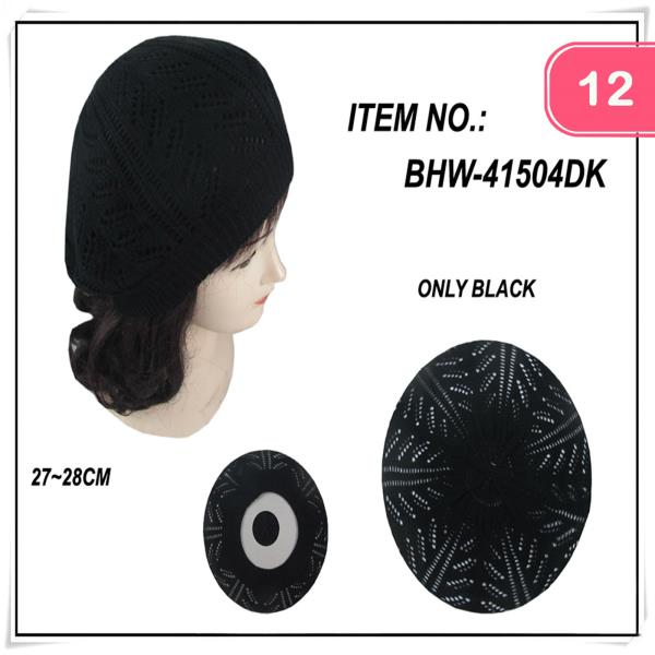 FASHION KNIT BERET HAT (12 UNITS)