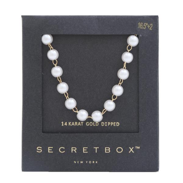 PEARL BEAD 14K GOLD IPPED NECKLACE