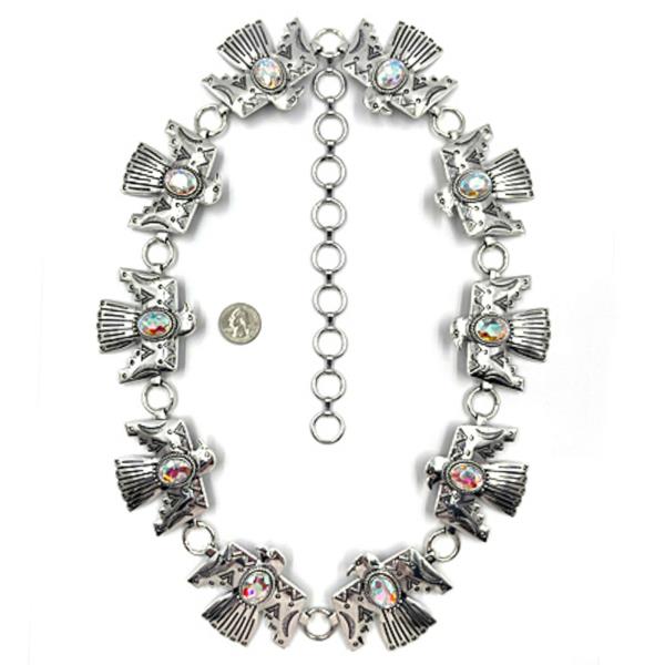 WESTERN STYLE BIRD METAL CHAIN BELT - SM SIZE