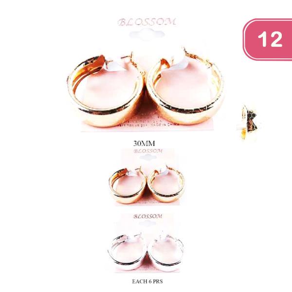 FASHION HOOP EARRING (12 UNITS)