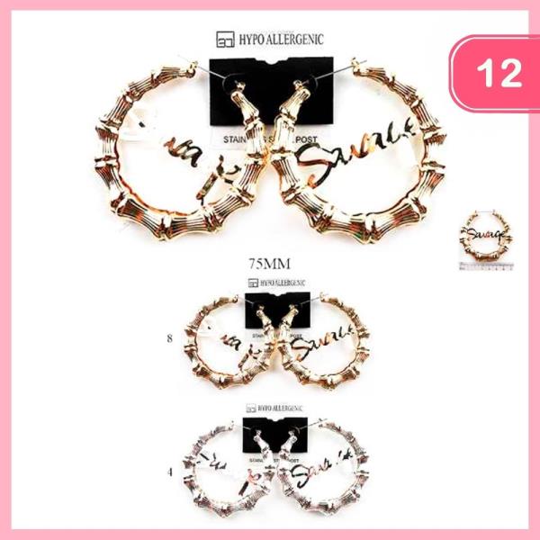 FASHION SAVAGE HOOP EARRING (12 UNITS)